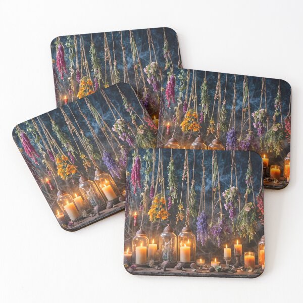 Item preview, Enchanted Candlelit Boho Bohemien Inspired Dried Flowers Herbs and Candles designed and sold by Stephanie Laird.