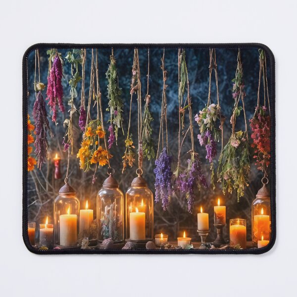Item preview, Enchanted Candlelit Boho Bohemien Inspired Dried Flowers Herbs and Candles designed and sold by Stephanie Laird.