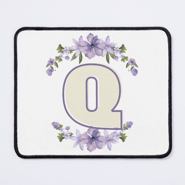 Item preview, Letter Q Monogram with Flowers – Elegant Floral Initial Design designed and sold by OmikronStore.