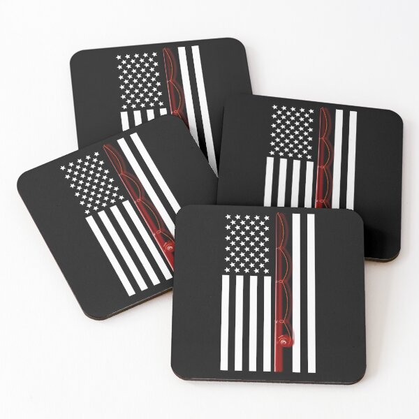 Item preview, USA Fisherman Red Rod Flag Graphic designed and sold by GetGoodFit.