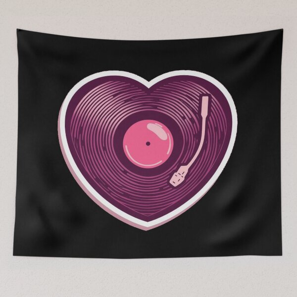 Item preview, heartbeat vinyl gift idea for valentine`s day  designed and sold by zuzzelek44.