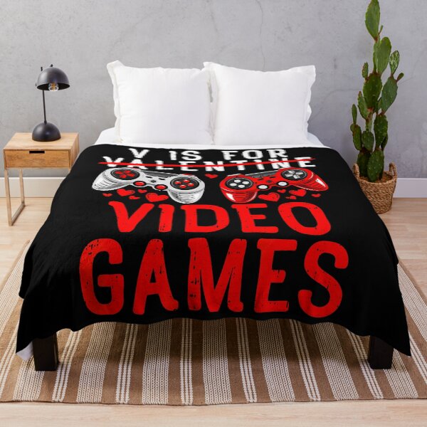 Item preview, V Is For Video Games Funny Valentine's Day Gamer designed and sold by MerchDeviant.