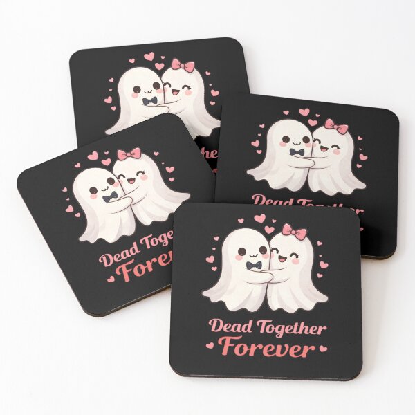 Item preview, Dead Together Forever – Cute Ghost Couple Halloween Love designed and sold by PunchDrop.