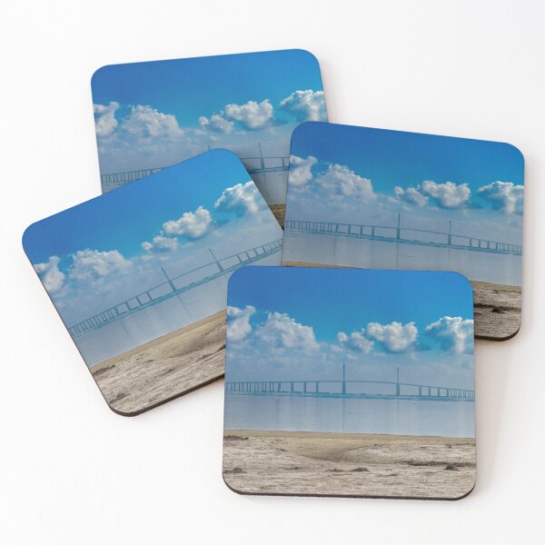 Item preview, The Sunshine Skyway Bridge stretches gracefully across calm waters on a cloudy December day designed and sold by EyezWatchin.