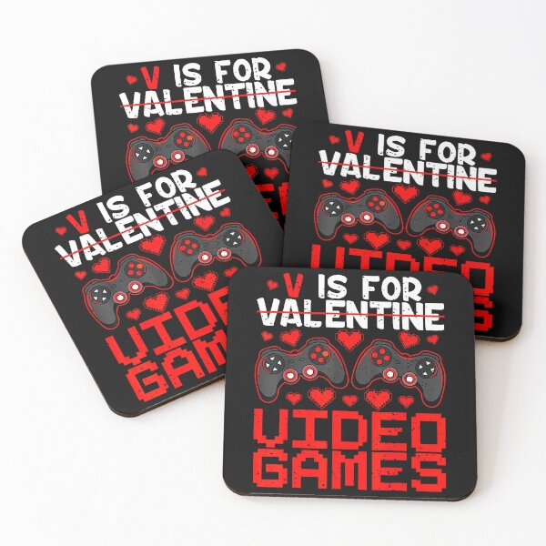 Item preview, V Is For Valentine Video Games Gamer Lover designed and sold by MerchDeviant.