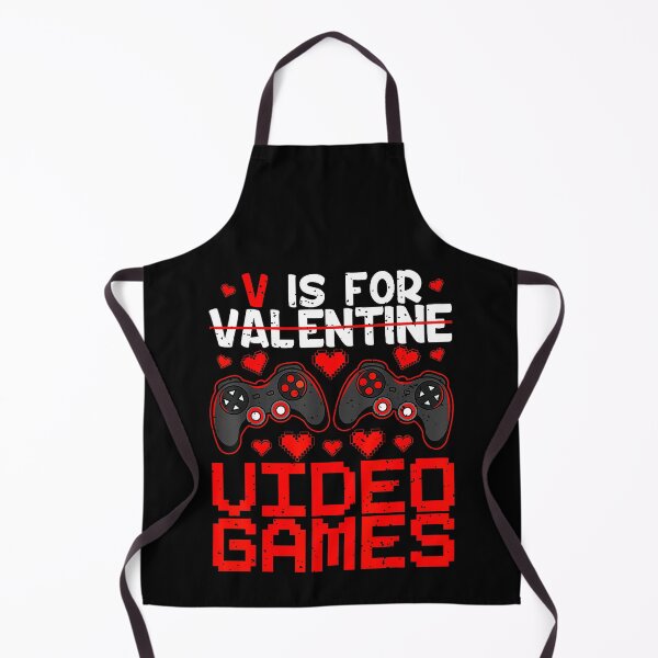 Item preview, V Is For Valentine Video Games Gamer Lover designed and sold by MerchDeviant.