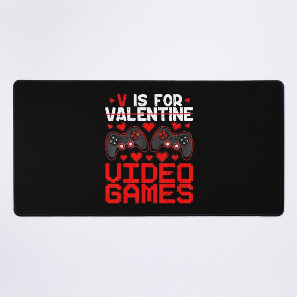 Item preview, V Is For Valentine Video Games Gamer Lover designed and sold by MerchDeviant.