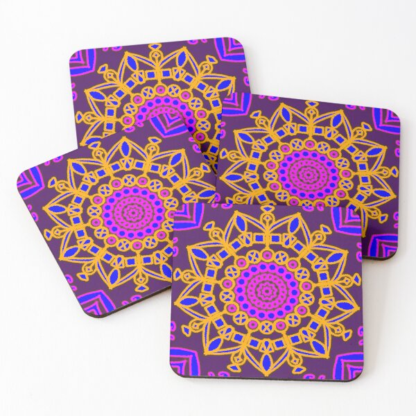 Item preview, "Radiant Mandala with Pink Circles and Floral Geometry" designed and sold by nighttime1990.