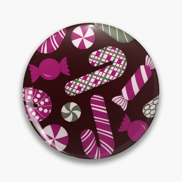 Item preview, Candies & Candy Canes - Olive Green & Magenta on Deep Burgundy Maroon designed and sold by thecolorbirdie.