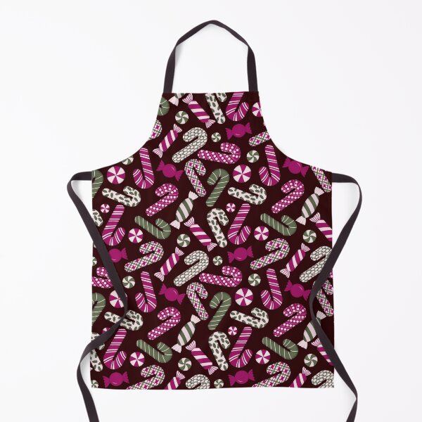 Item preview, Candies & Candy Canes - Olive Green & Magenta on Deep Burgundy Maroon designed and sold by thecolorbirdie.