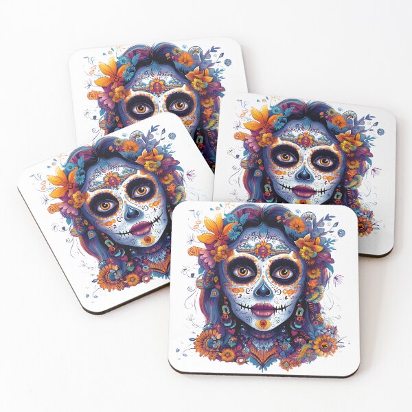 Item preview, Vibrant Sugar Skull Dia De Los Muertos designed and sold by AnnDesignStudio.