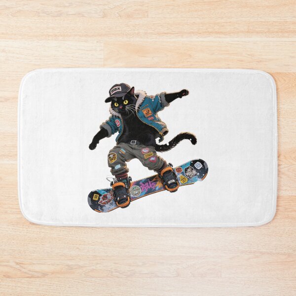 Item preview, Cat Snowboarding Streetwear Illustration 360 spin  designed and sold by Uglyandcute.
