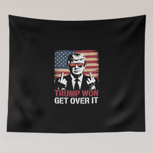 Item preview, Trump Won Get Over It Patriotic Pro Trump Anti kamala 4 designed and sold by SyntaxClaw.