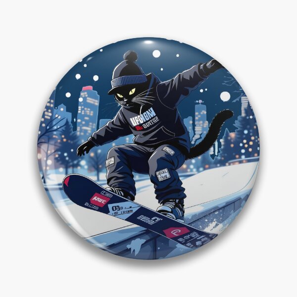 Item preview, Cat Snowboarding Streetwear Illustration 360 spin  designed and sold by Uglyandcute.