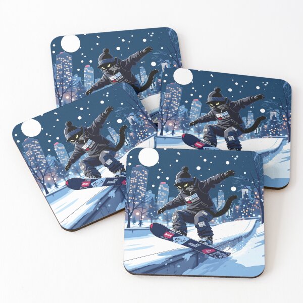 Item preview, Cat Snowboarding Streetwear Illustration 360 spin  designed and sold by Uglyandcute.
