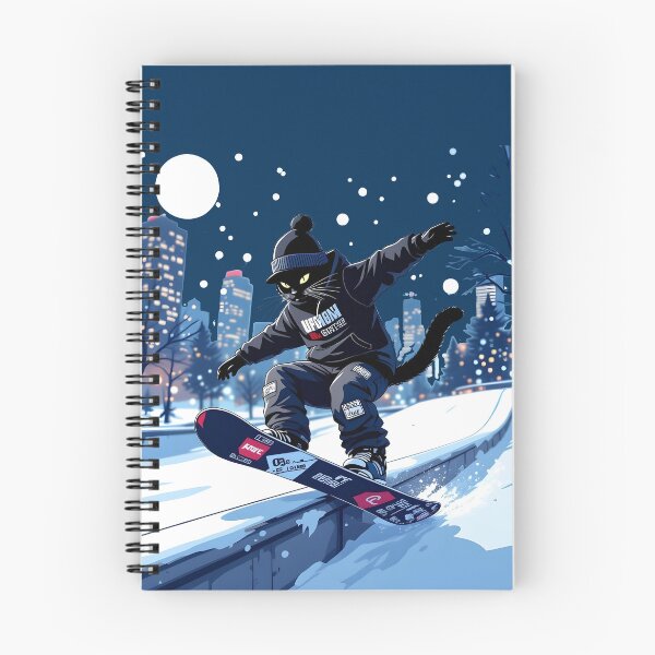 Item preview, Cat Snowboarding Streetwear Illustration 360 spin  designed and sold by Uglyandcute.