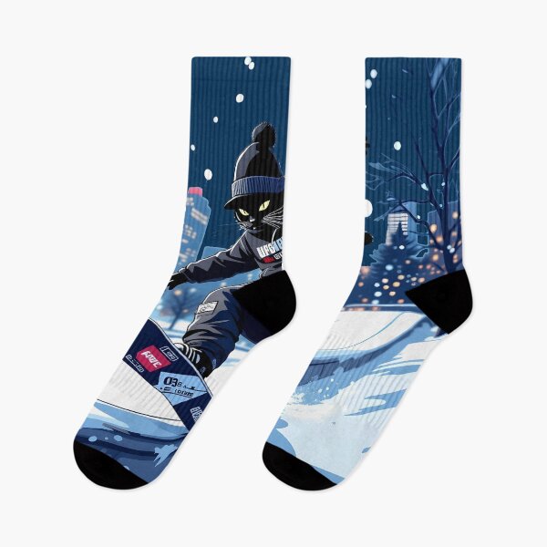 Item preview, Cat Snowboarding Streetwear Illustration 360 spin  designed and sold by Uglyandcute.