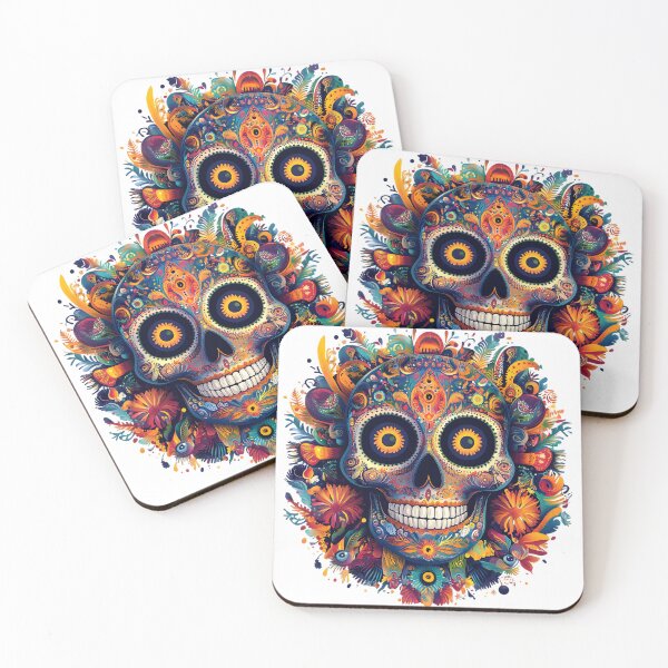 Item preview, Rainbow Sugar Skull Day Of The Dead designed and sold by AnnDesignStudio.