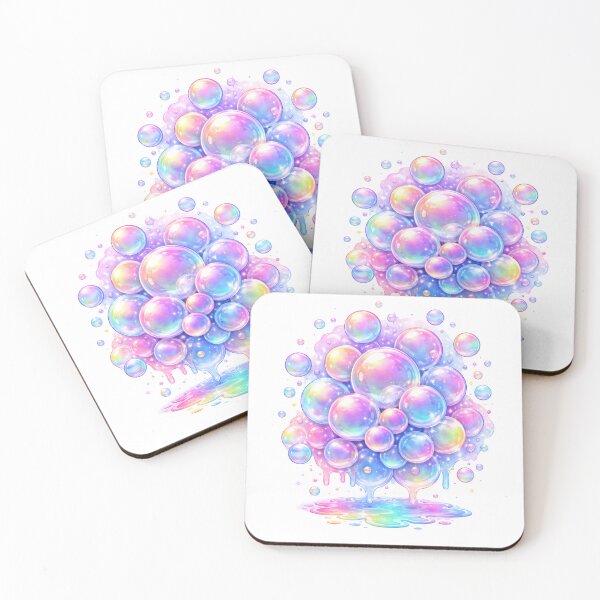 Item preview, Colorful Iridescent Bubble Art – Rainbow Pastel Aesthetic Design designed and sold by BShop20 – Cute Funny Tees & Gifts.