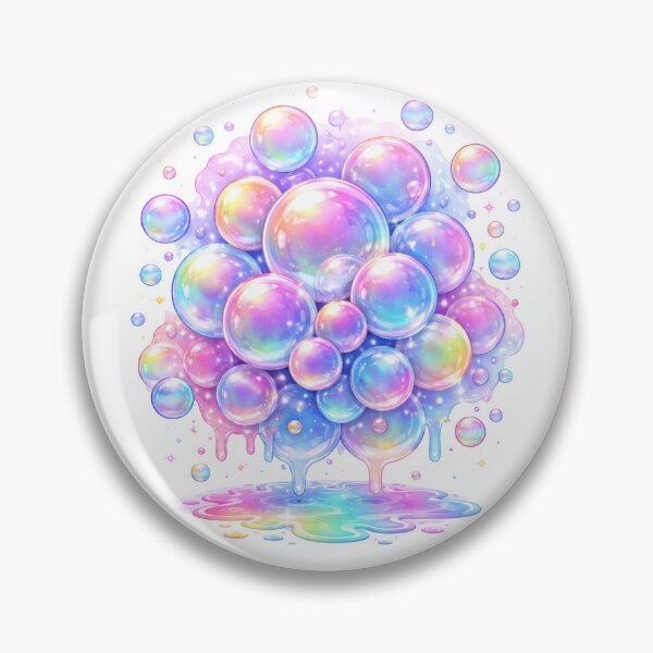 Item preview, Colorful Iridescent Bubble Art – Rainbow Pastel Aesthetic Design designed and sold by BShop20 – Cute Funny Tees & Gifts.