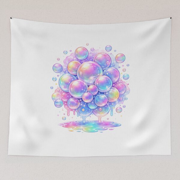 Item preview, Colorful Iridescent Bubble Art – Rainbow Pastel Aesthetic Design designed and sold by BShop20 – Cute Funny Tees & Gifts.
