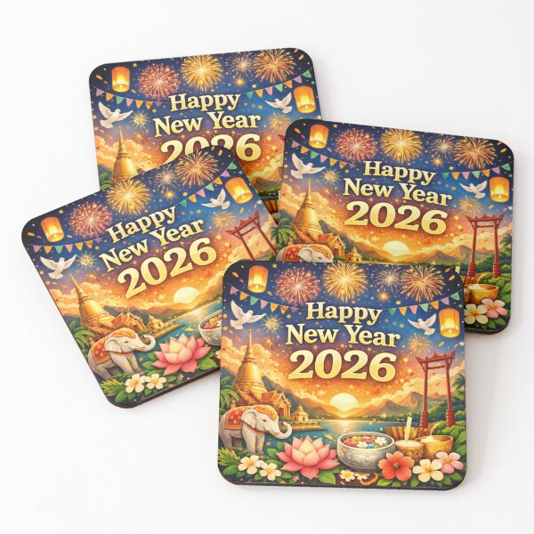Item preview, Happy New Year 2026 – Thai Festival Celebration Illustration designed and sold by Nannisashop.