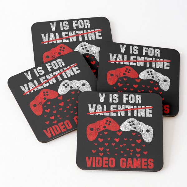 Item preview, V Is For Video Games Gamer Valentine's Day designed and sold by MerchDeviant.
