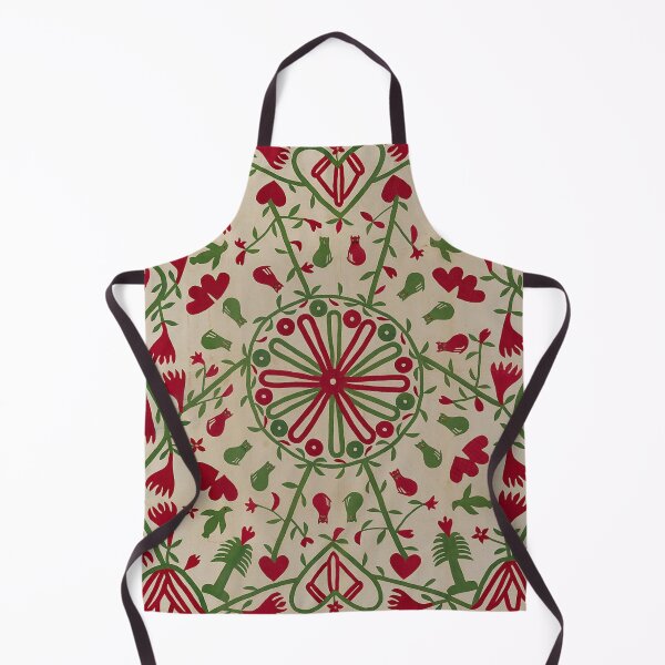 Item preview, Vintage Spoked Wheel Red and Green Cat Quilt designed and sold by AnimaliaStar.