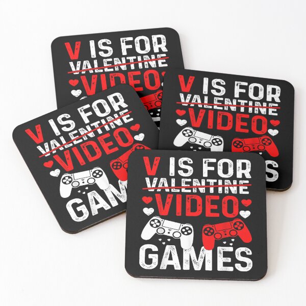 Item preview, V Is For Valentine Video Games Gamer Humor designed and sold by MerchDeviant.
