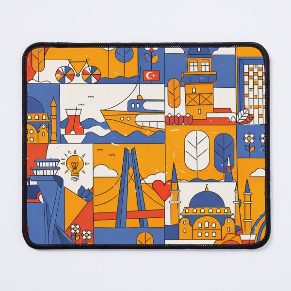 Item preview, Modern Geometric City Illustration designed and sold by Maverickystore.