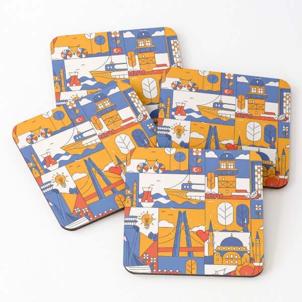 Item preview, Modern Geometric City Illustration designed and sold by Maverickystore.