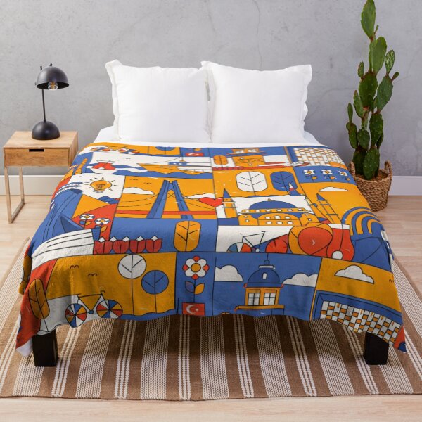 Item preview, Modern Geometric City Illustration designed and sold by Maverickystore.