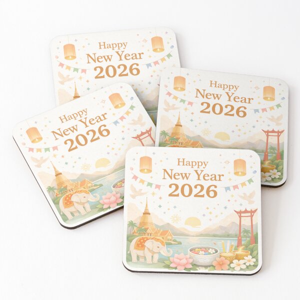 Item preview, Happy New Year 2026 – Minimal Thai Celebration Art designed and sold by Nannisashop.