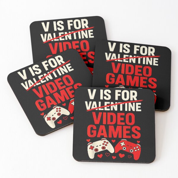 Item preview, V Is For Video Games Gamer Valentine's Day designed and sold by MerchDeviant.