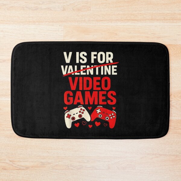 Item preview, V Is For Video Games Gamer Valentine's Day designed and sold by MerchDeviant.