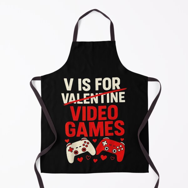 Item preview, V Is For Video Games Gamer Valentine's Day designed and sold by MerchDeviant.