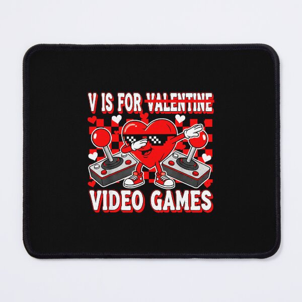 Item preview, V Is For Video Games Gamer Valentine's Day designed and sold by MerchDeviant.