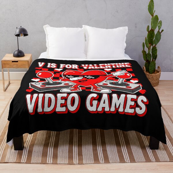 Item preview, V Is For Video Games Gamer Valentine's Day designed and sold by MerchDeviant.