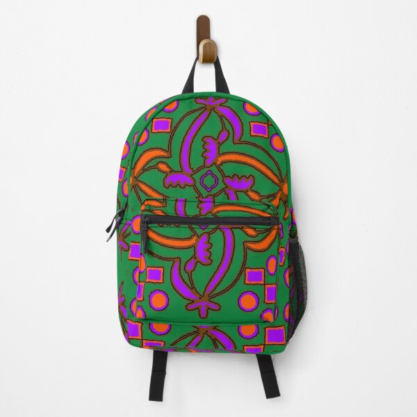 Item preview, Abstract Floral Geometry in Orange and Purple designed and sold by nighttime1990.