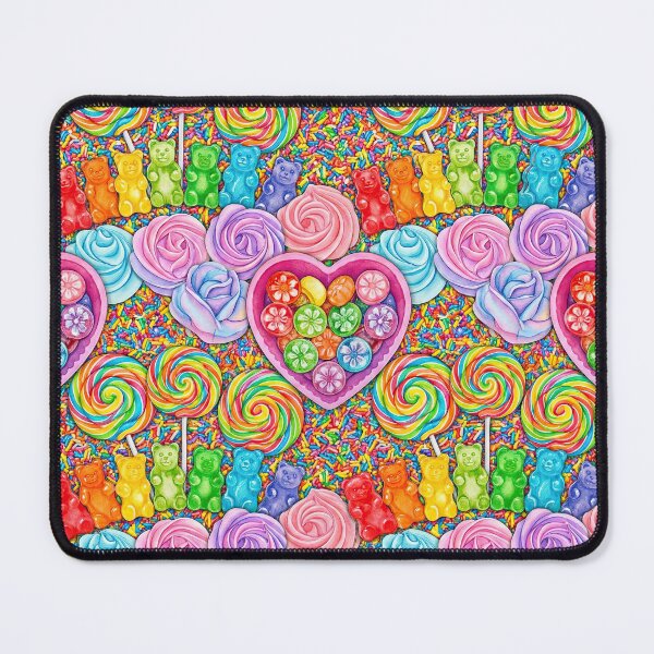Item preview, Sweet Tooth Candy Pattern - Rainbow Lollipops & Gummy Bears designed and sold by SavinMercantile.