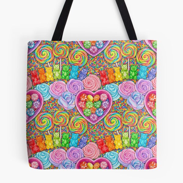 Item preview, Sweet Tooth Candy Pattern - Rainbow Lollipops & Gummy Bears designed and sold by SavinMercantile.