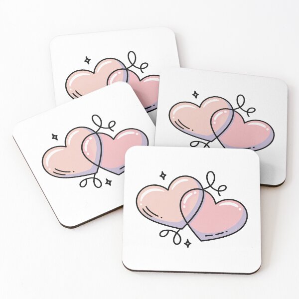Item preview, Connected Hearts Love Illustration designed and sold by MonkiFlipp.