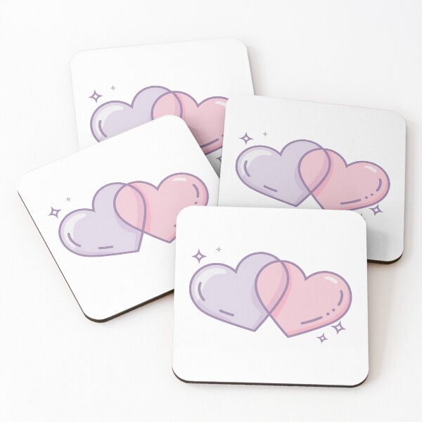 Item preview, Connected Pastel Hearts Love Design designed and sold by MonkiFlipp.