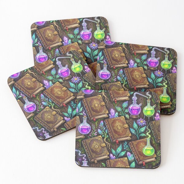 Item preview, Alchemist’s Greenhouse Pattern - Potions, Spellbooks & Crystals designed and sold by SavinMercantile.