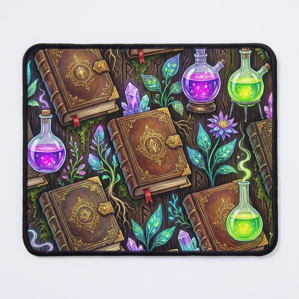 Item preview, Alchemist’s Greenhouse Pattern - Potions, Spellbooks & Crystals designed and sold by SavinMercantile.