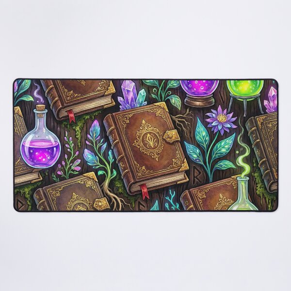 Item preview, Alchemist’s Greenhouse Pattern - Potions, Spellbooks & Crystals designed and sold by SavinMercantile.