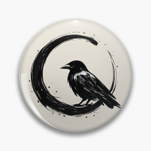 Item preview, Sumi Ink Crow Enso designed and sold by ChirpInc.