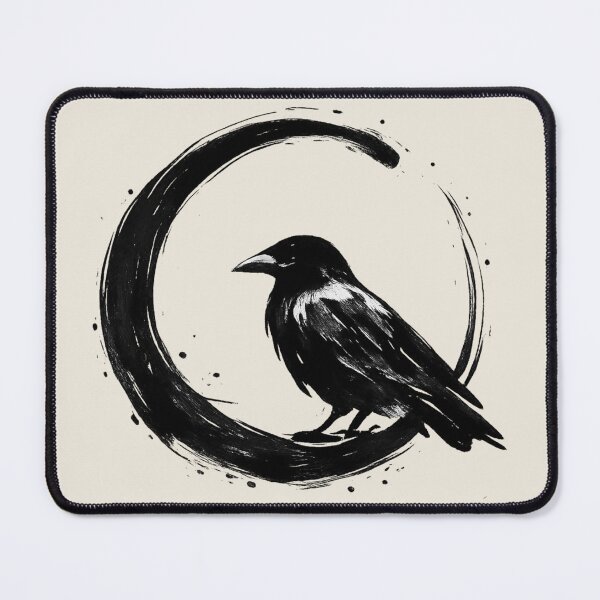 Item preview, Sumi Ink Crow Enso designed and sold by ChirpInc.