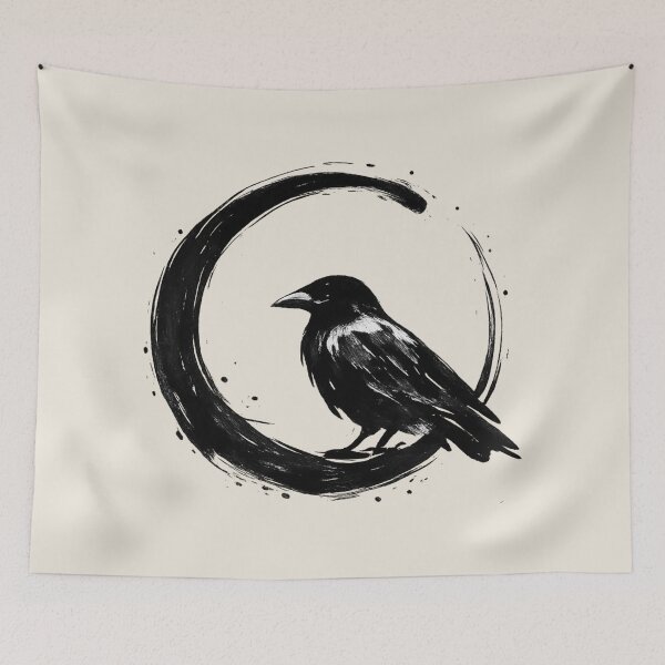 Item preview, Sumi Ink Crow Enso designed and sold by ChirpInc.