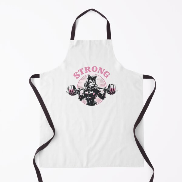 Item preview, Strong Cat Woman Gym Illustration designed and sold by IvannaMoroz.